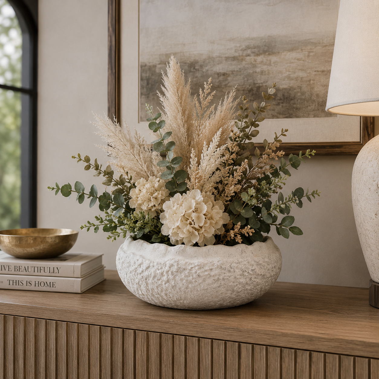 Rora Textured Ceramic Bowl Planter
