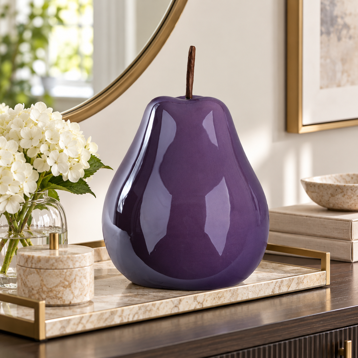 Rosie Ceramic Pear Decor