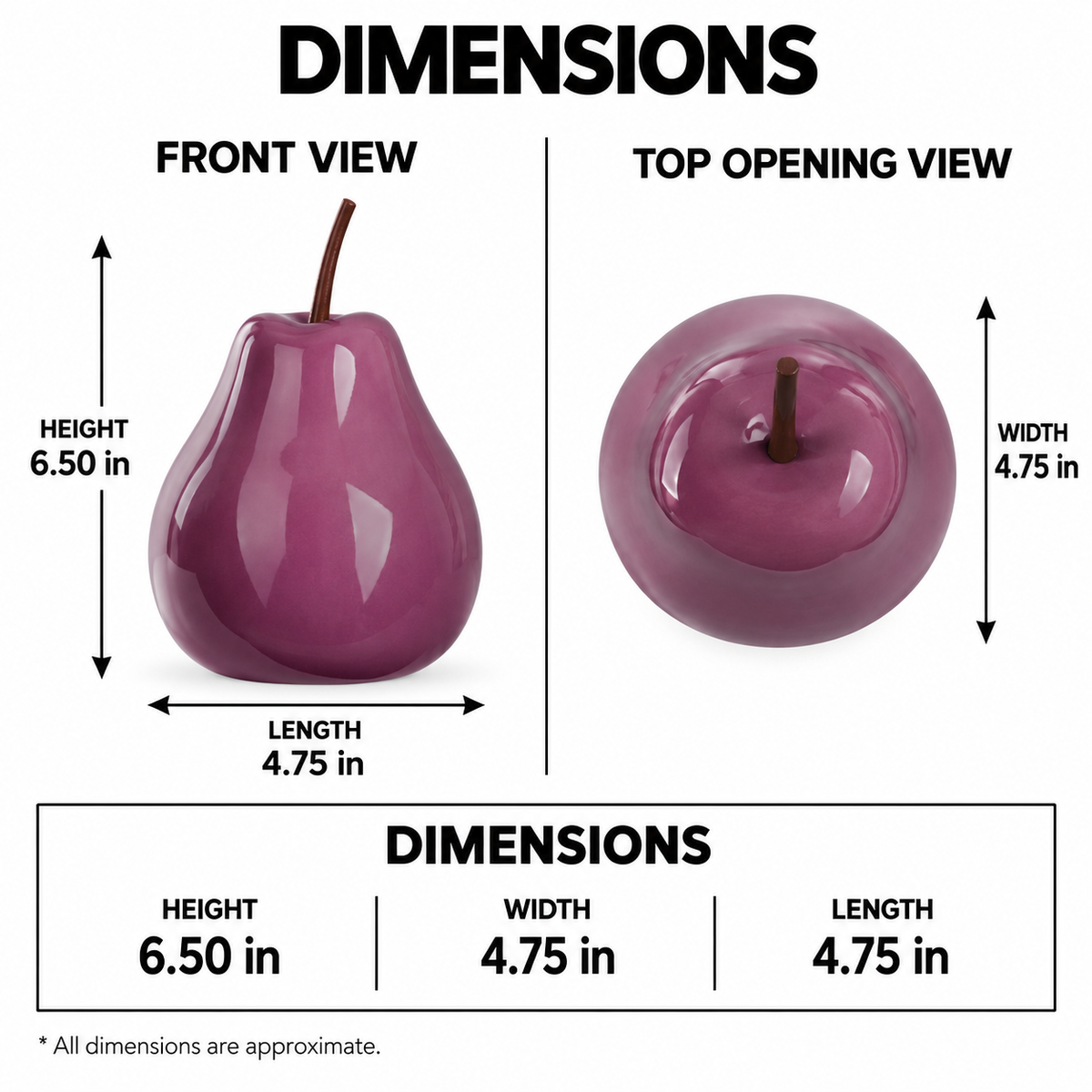 Rosie Ceramic Pear Decor