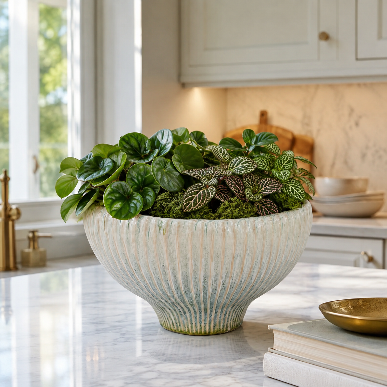 Ryze Fluted Footed Ceramic Bowl