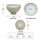 Ryze Fluted Footed Ceramic Bowl
