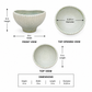 Ryze Fluted Footed Ceramic Bowl