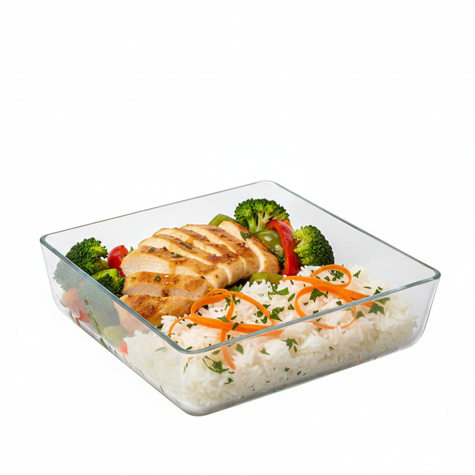 Cadenza Clear Glass Square Vase