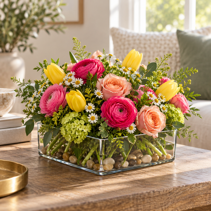 Cadenza Clear Glass Square Vase