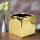 Square Clear Glass-Urban Trends Collection-Gold-4x4-Urban Trends Collection
