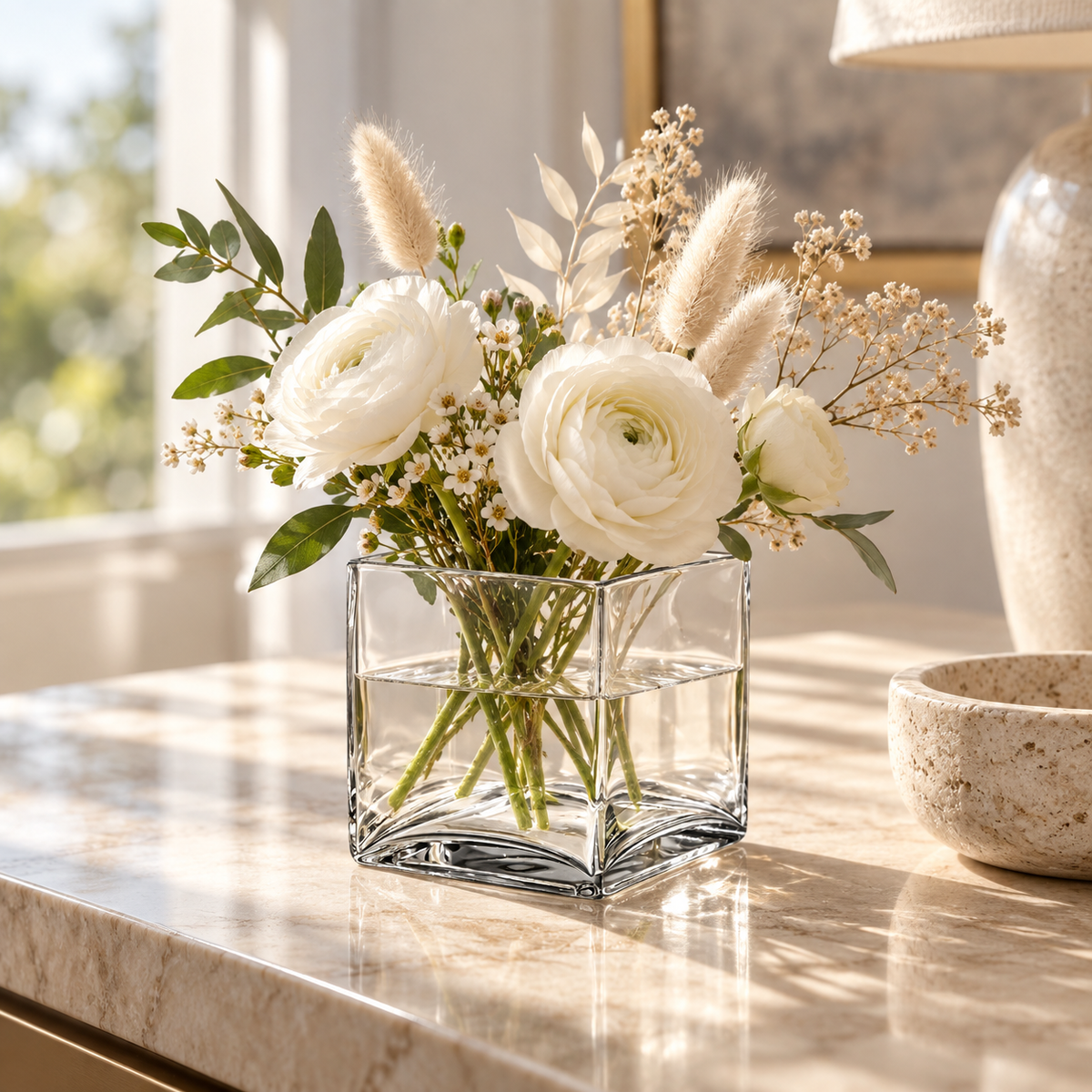 Bria Square Glass Vase