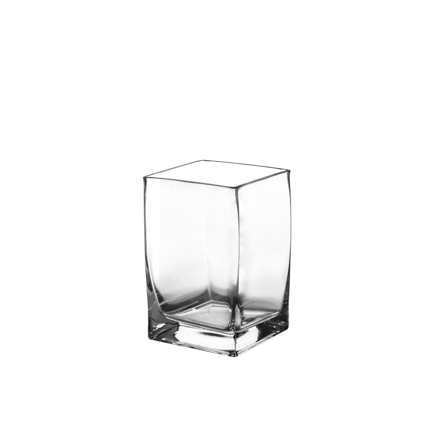 Roux Clear Glass Square Vase