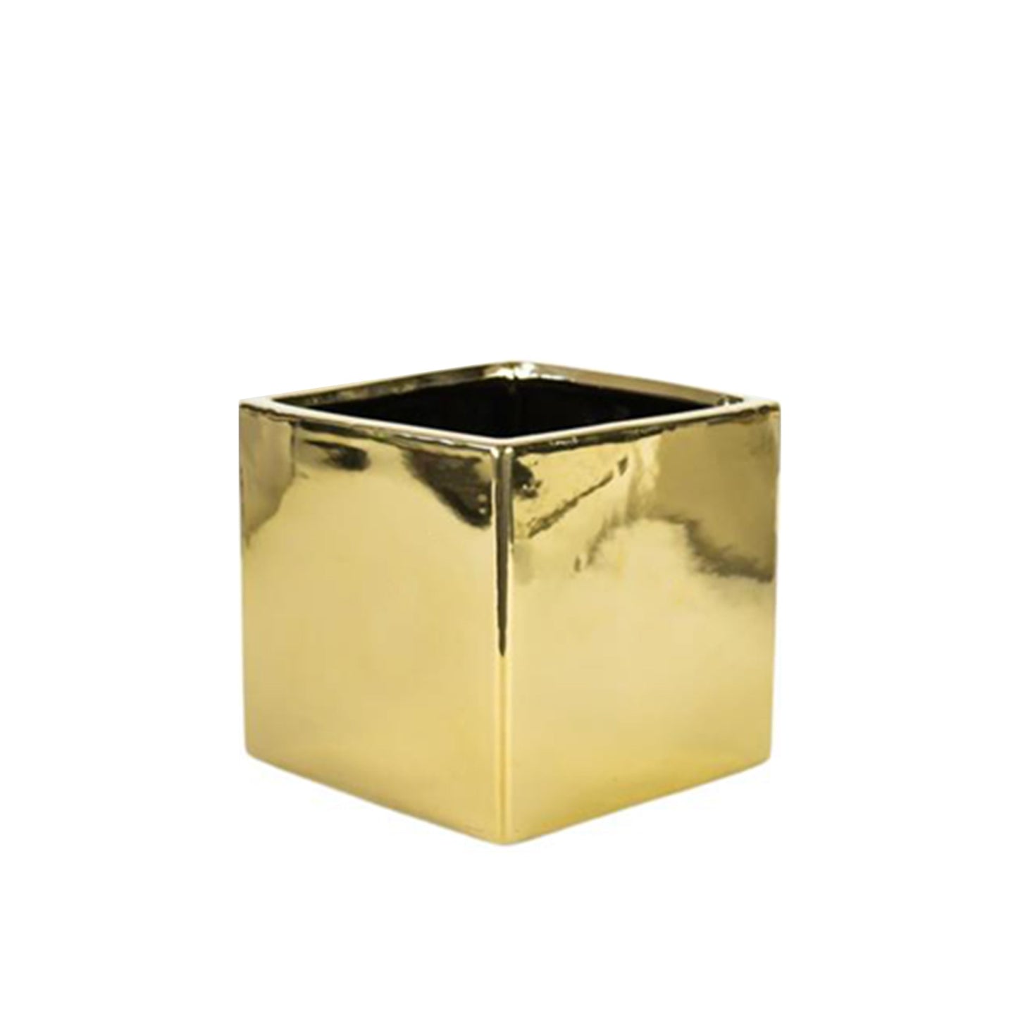 Square Clear Glass-Urban Trends Collection-Gold-5x5-Urban Trends Collection