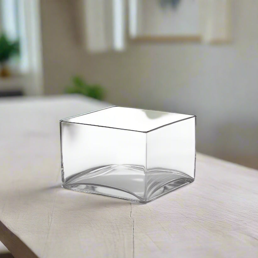 Square Clear Glass-Urban Trends Collection-Clear-6x6x4-Urban Trends Collection