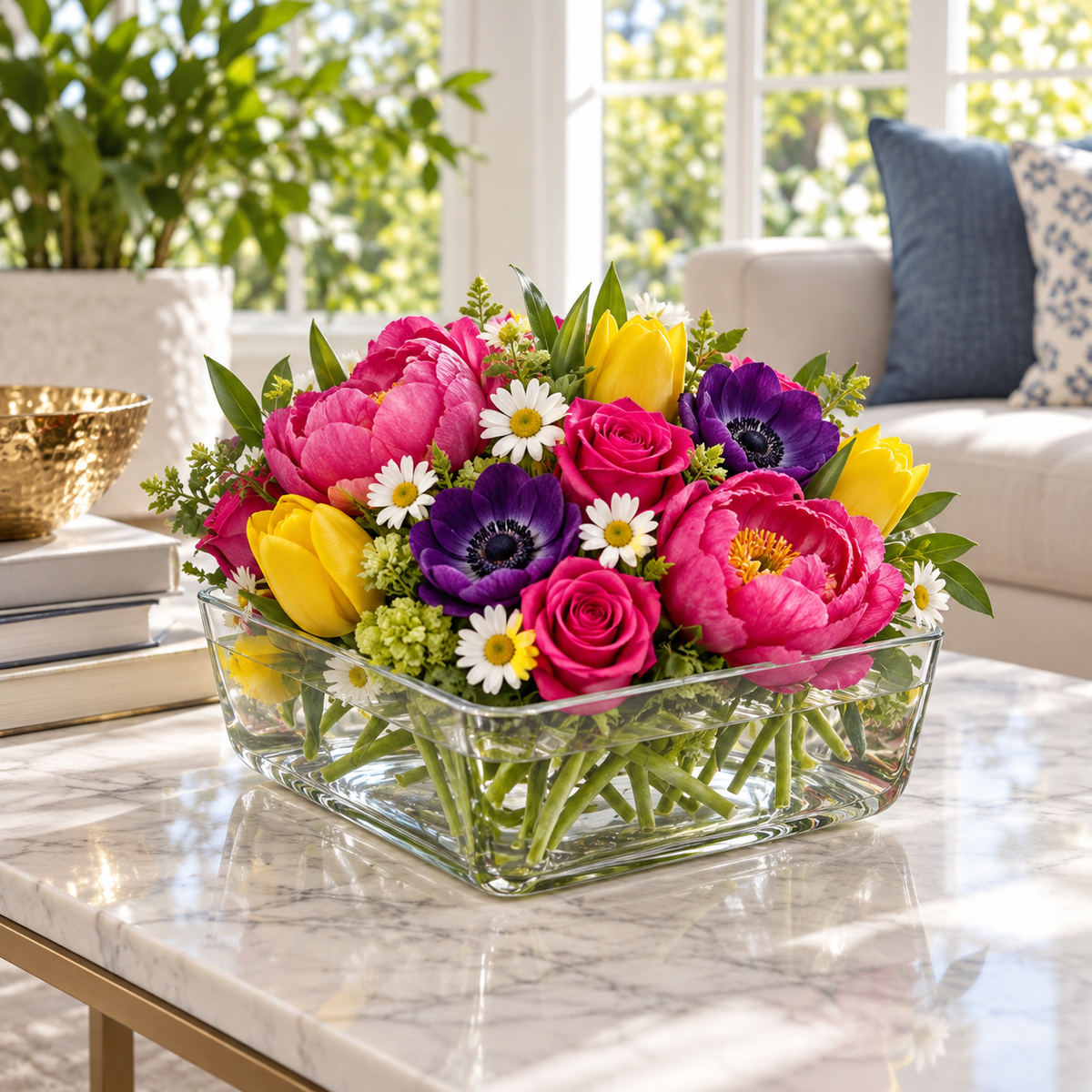 Cadenza Clear Glass Square Vase
