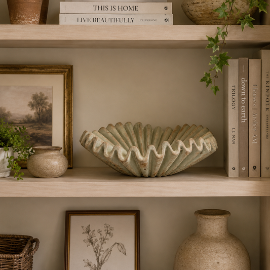 Sadie Ruffled Terracotta Bowl Planter