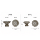Sela Cement Tazza Compote Planter