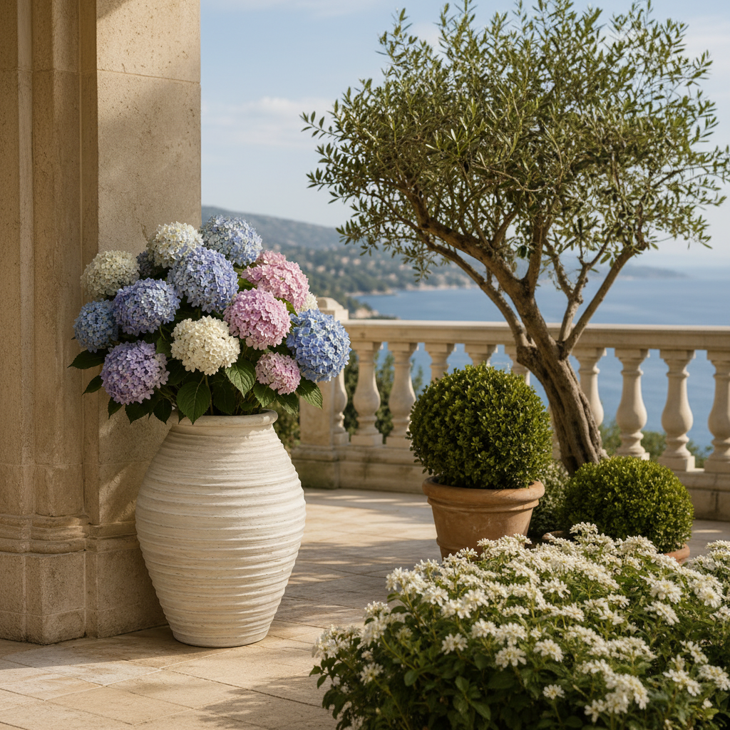 Sable Ribbed Terracotta Amphora Vase