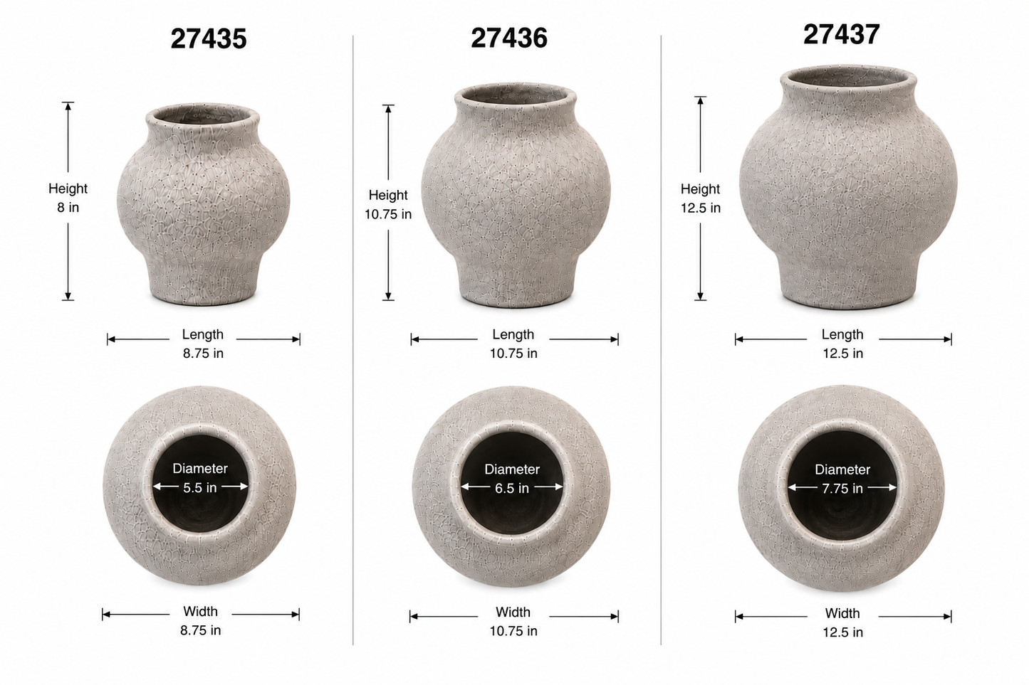 Talia Textured Bulbous Terracotta Vase