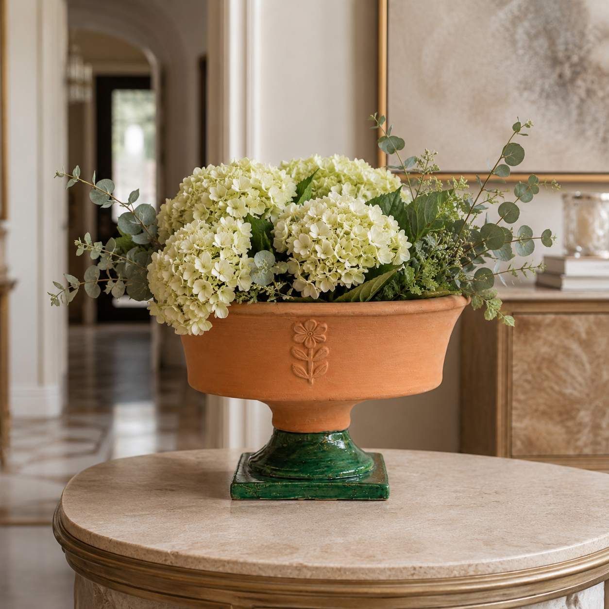 Tanvi Cement Accent Pedestal Bowl
