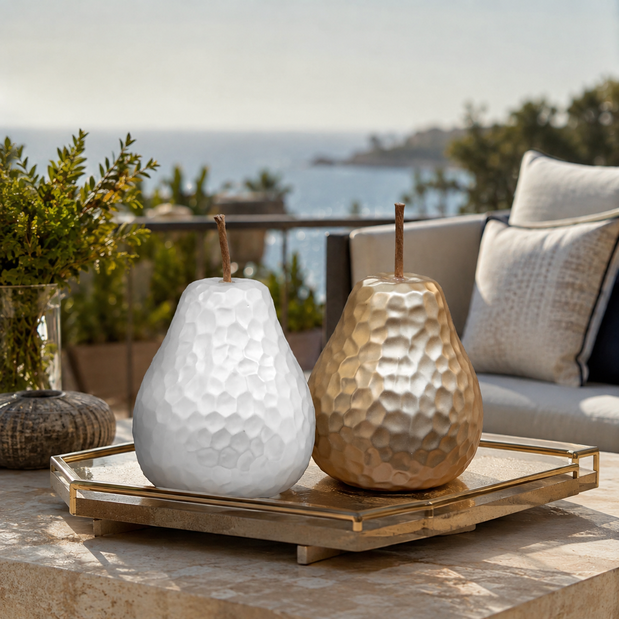 Tavion Hammered Pear Figurine