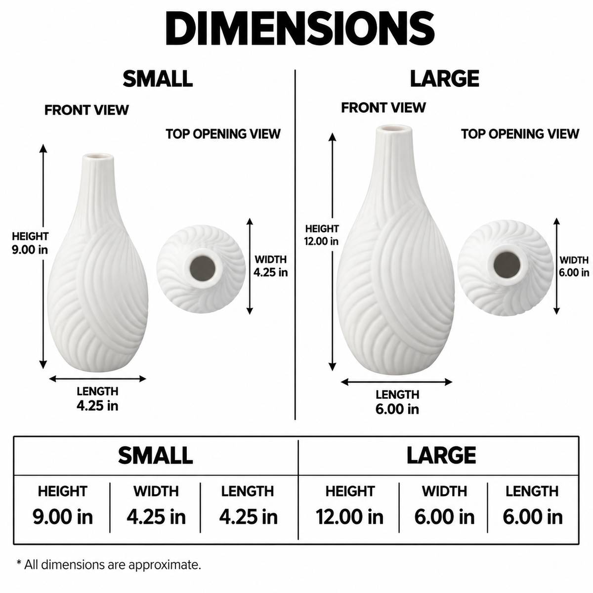 Tayah Ceramic Round Bellied Vase