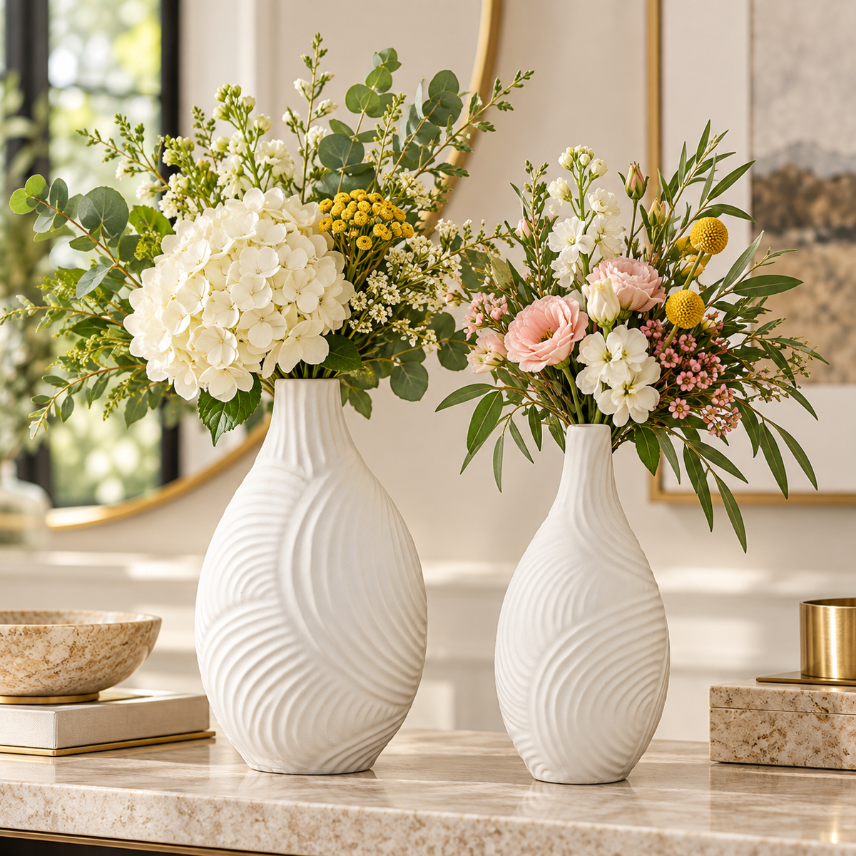 Tayah Ceramic Round Bellied Vase