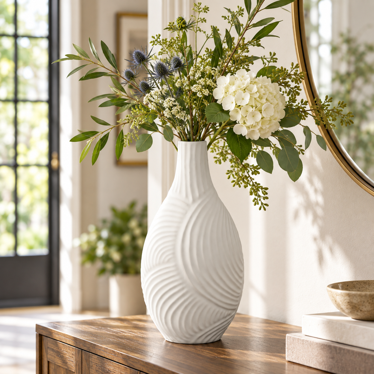 Tayah Ceramic Round Bellied Vase