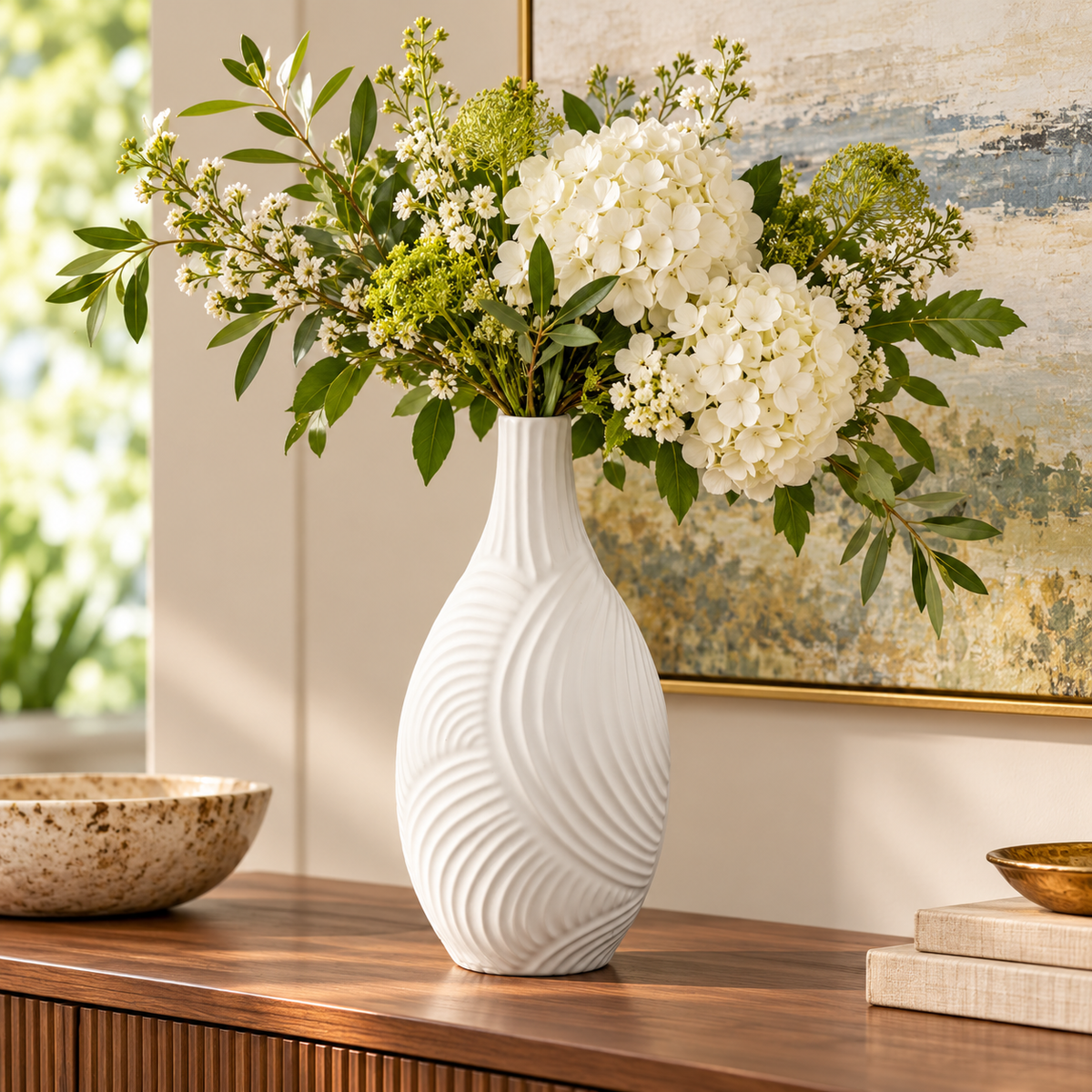 Tayah Ceramic Round Bellied Vase