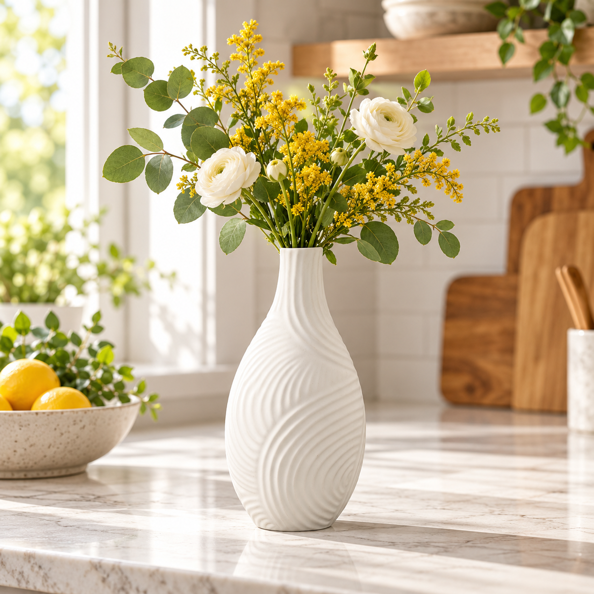 Tayah Ceramic Round Bellied Vase
