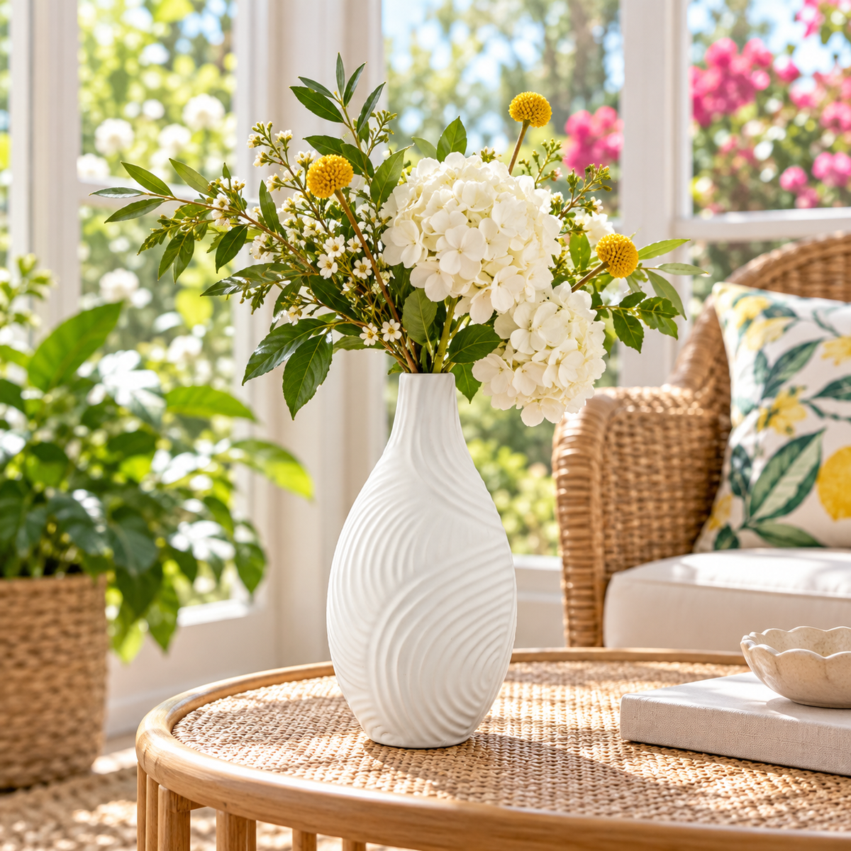 Tayah Ceramic Round Bellied Vase