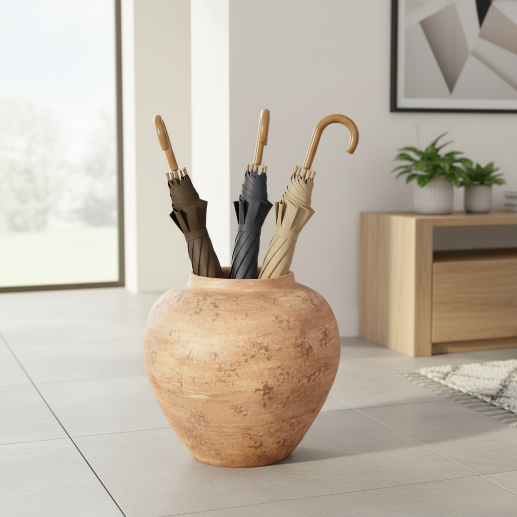 Anvi Rustic Textured Terracotta Planter
