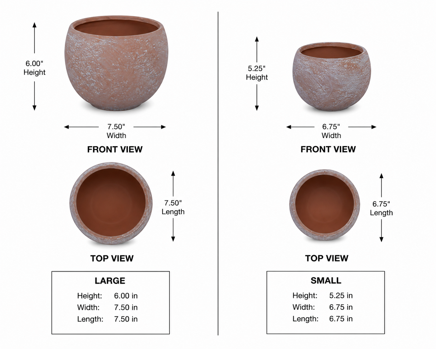 Yamini Terracotta Sphere Planter
