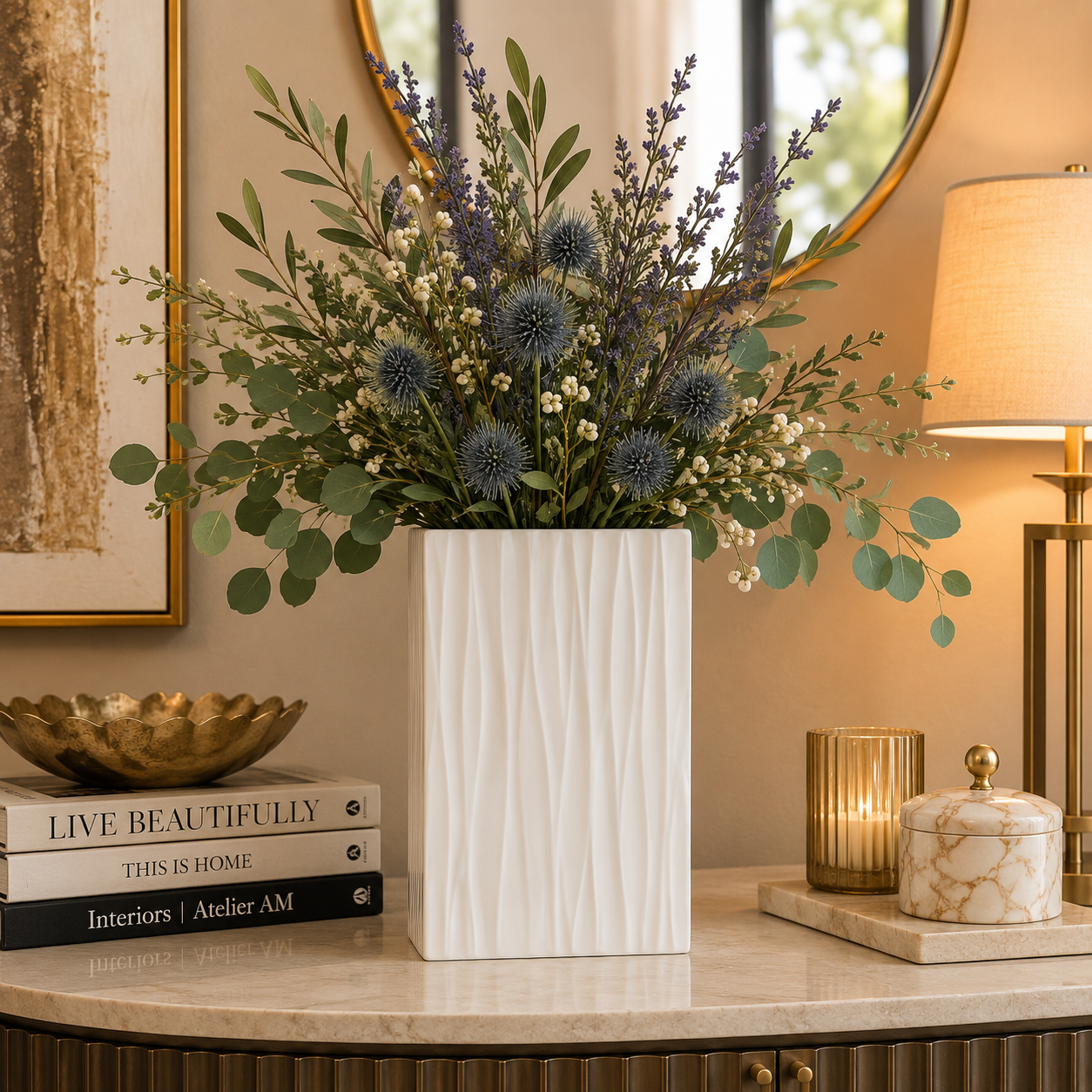 Quarin Modern Rectangular Ceramic Vase