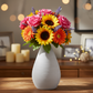 Nakiyah Ceramic Bellied Round Vase with Small Mouth