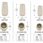 Urisha Textured Conical Ceramic Vase
