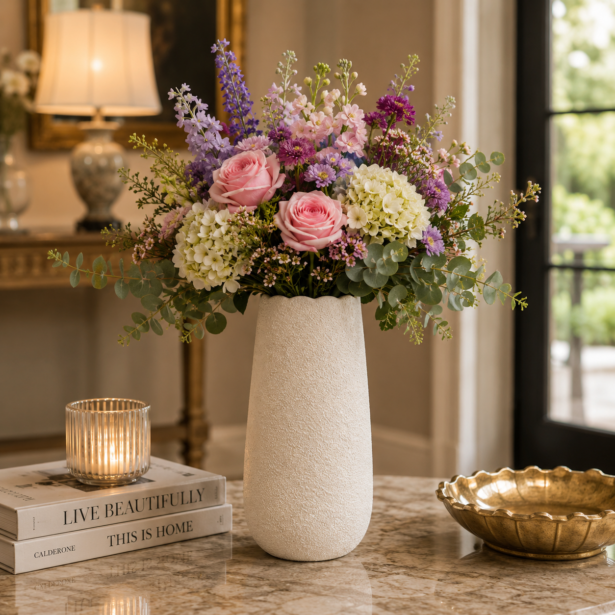 Urisha Textured Conical Ceramic Vase