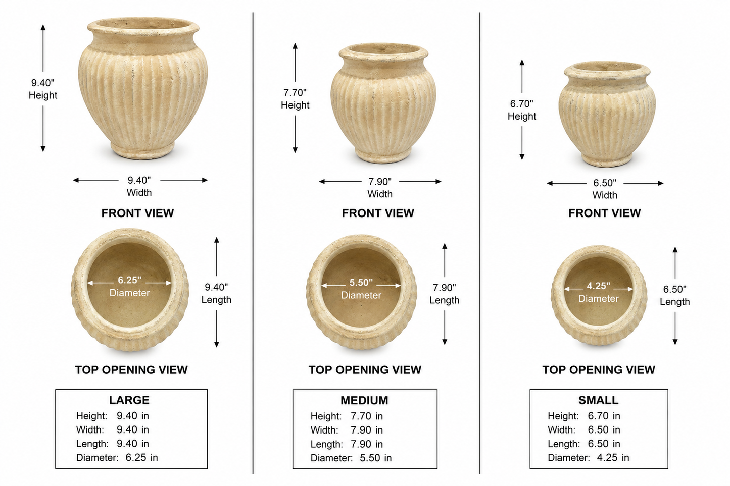 Urvi Fluted Ceramic Planter Jar