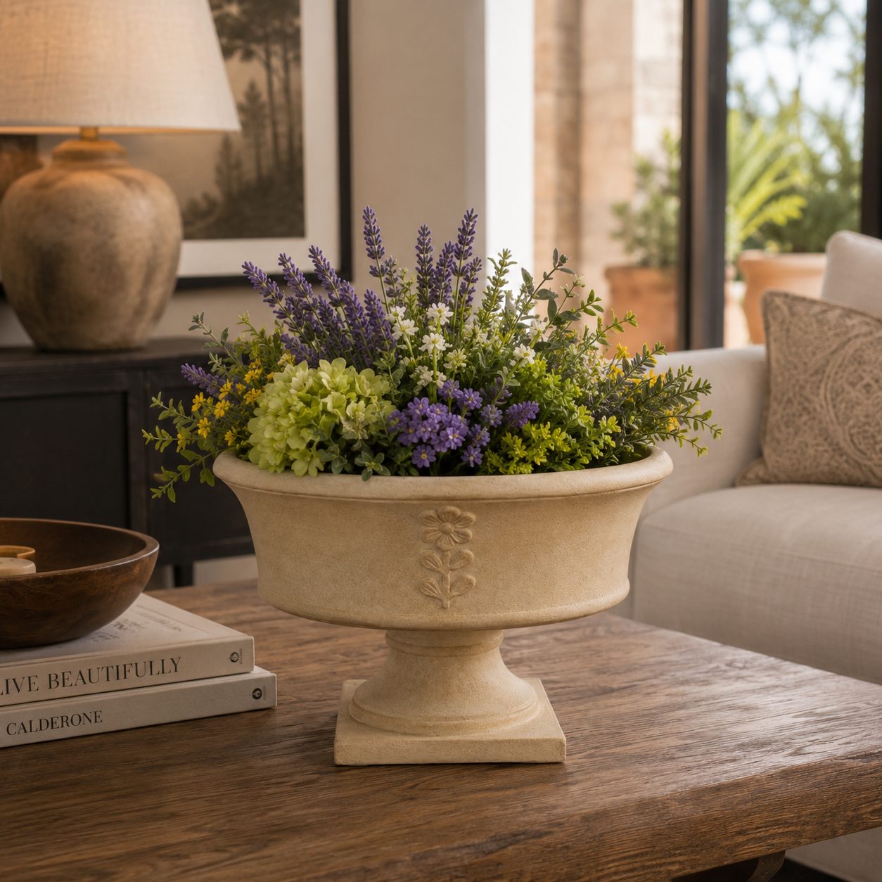 Veneta Embossed Urn Planter