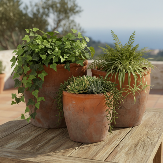 Vervain Wide Ceramic Flower Pots (Set of 3)