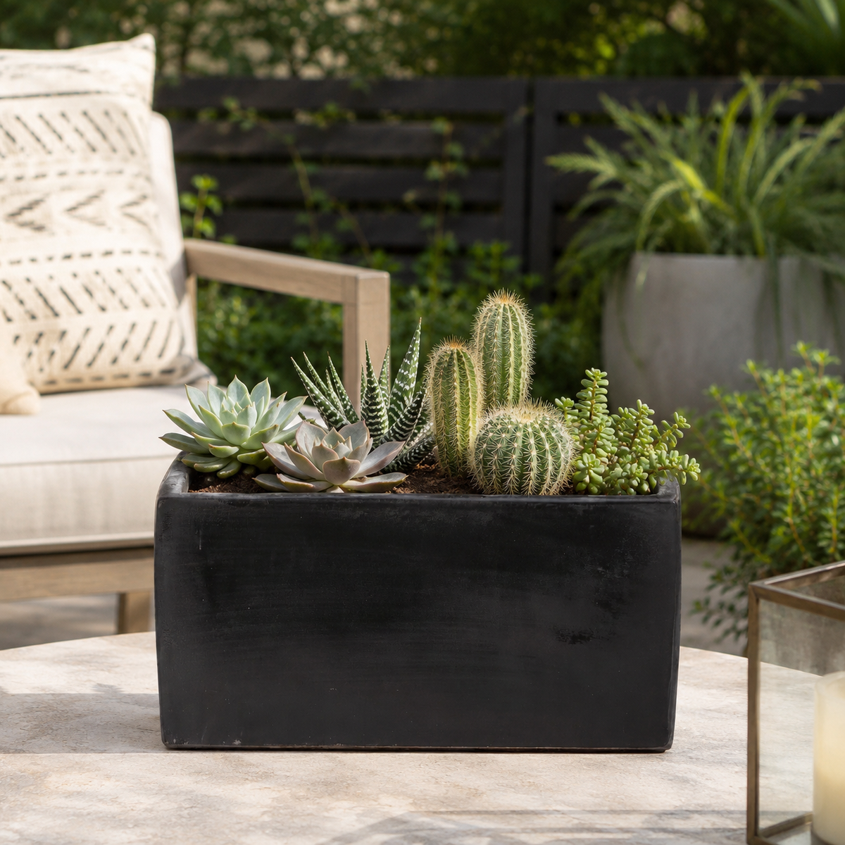 Vienne Rectangular Cement Pot