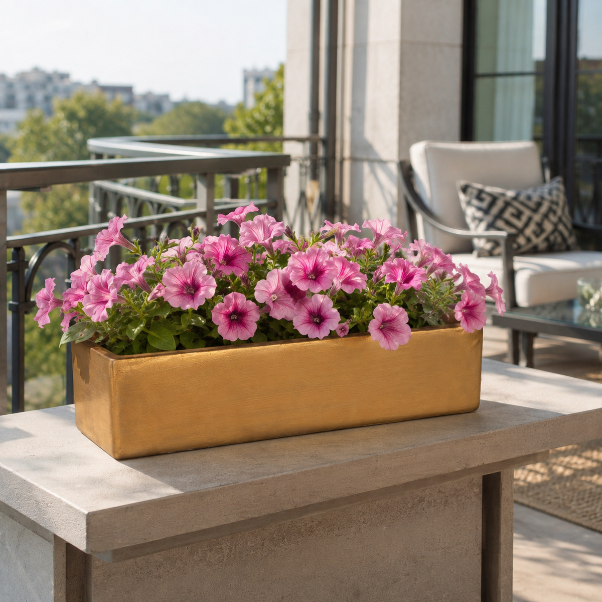 Vienne Rectangular Cement Pot