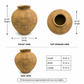 Wisteria Artisan Terracotta Vase - Medium
