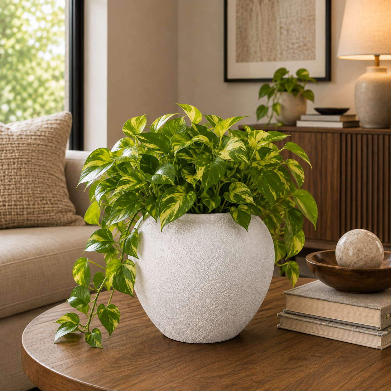 Adva Ceramic Rounded Matte Textured Vase