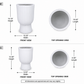Xena Fluted Pedestal Fiberglass Planter Set (Set of 2)