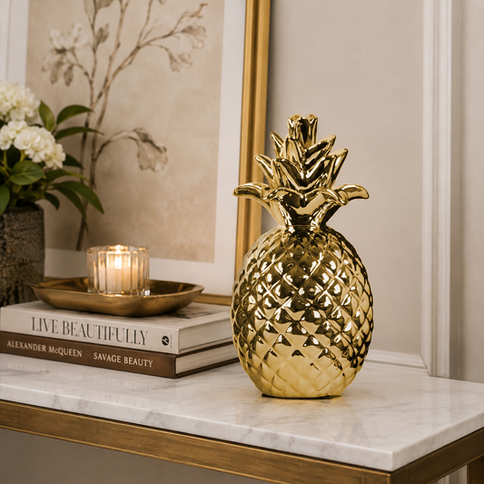 Zille Gold Ceramic Pineapple Figurine