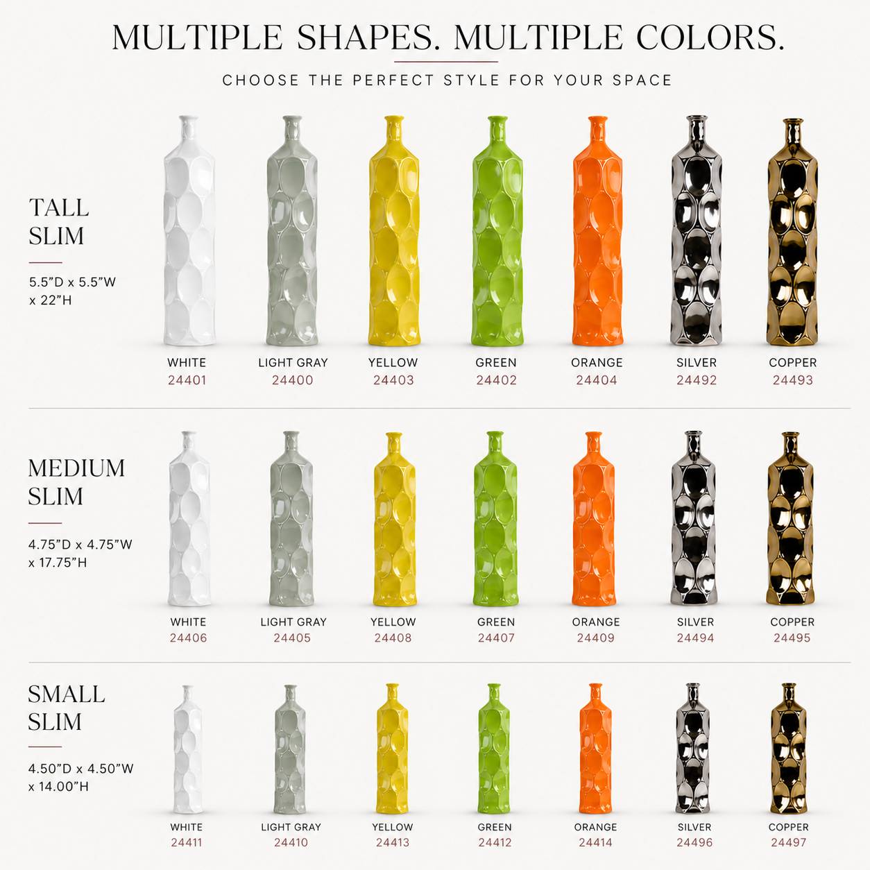 Dotty Ceramic Bottle Vases