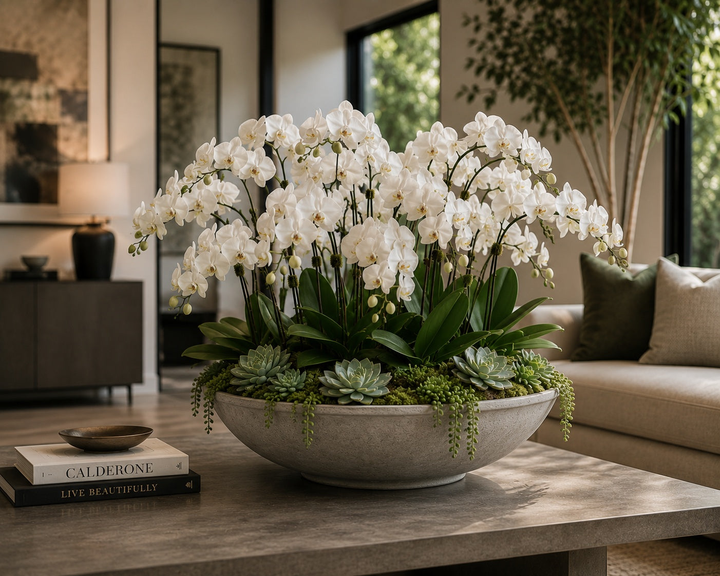 Nahla Wide Bowl Bird Bath with Pedestal Base