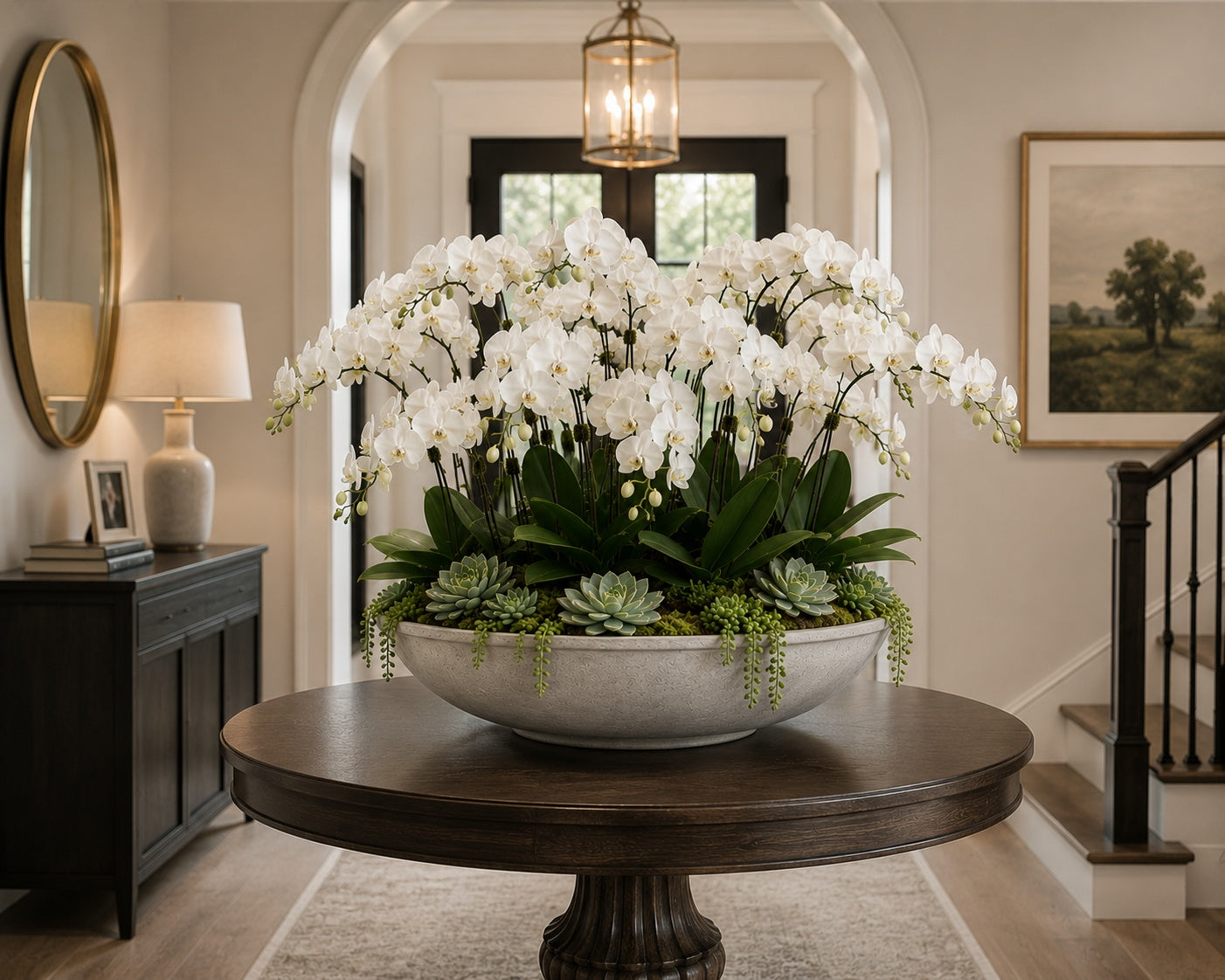 Nahla Wide Bowl Bird Bath with Pedestal Base