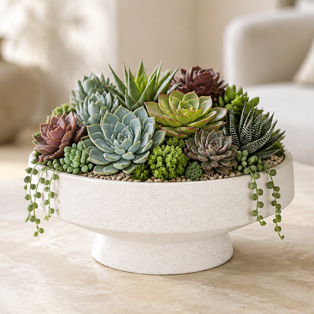 Mystique Ceramic Footed Bowl