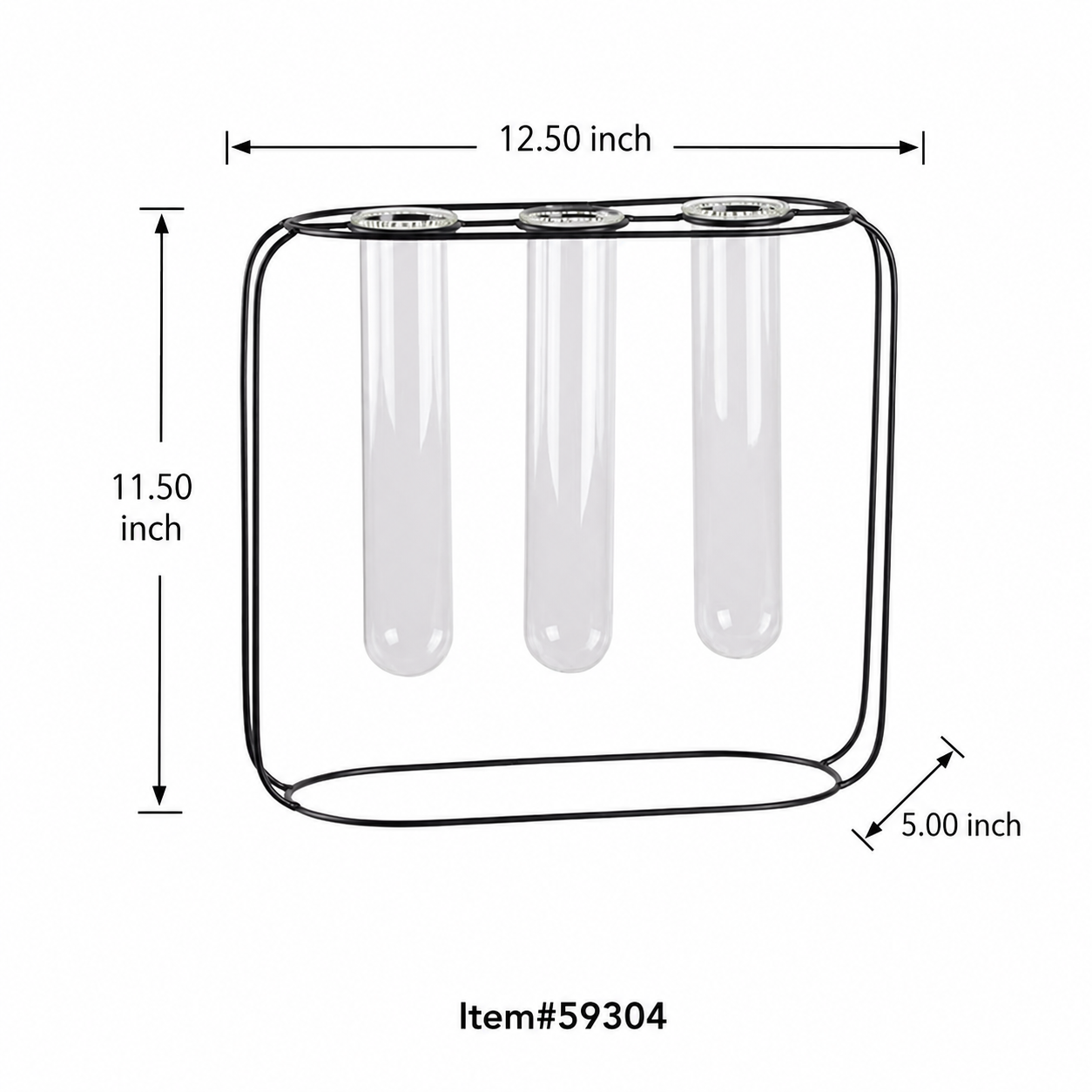 Trivana Metal Clustered Hanging Bud Vase Holder