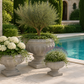 Pavion Low Classic Cement Urn Vase