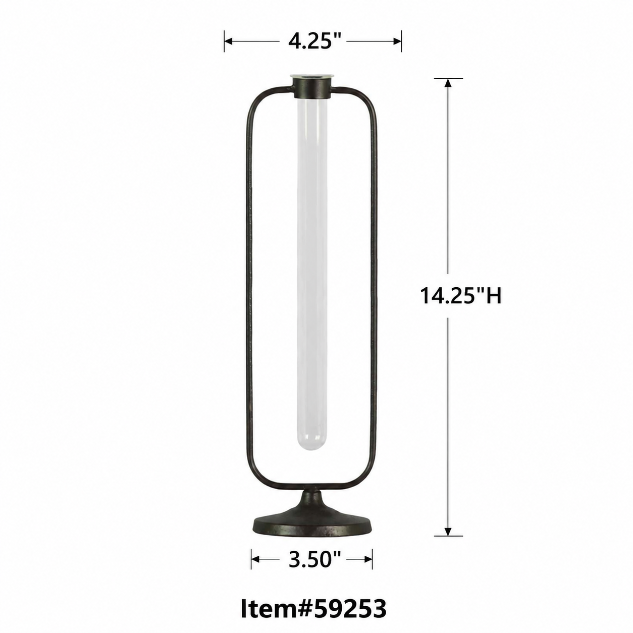 Sabrina Metal Hanging Bud Vase with Glass Test Tube