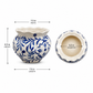Chloe Chinoiserie Ruffled Rim Ceramic Planter - Small