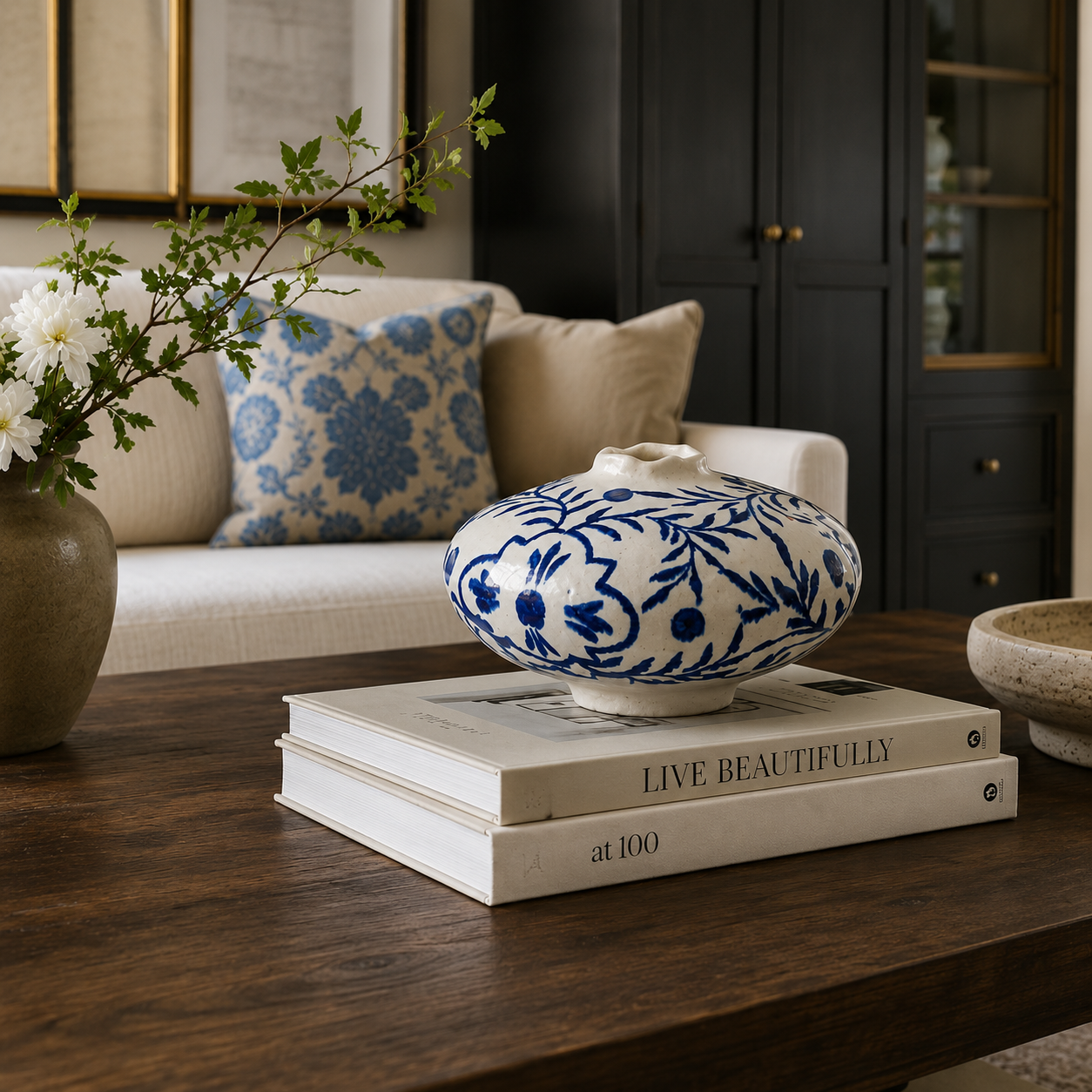 Wella Chinoiserie Orb Ceramic Vase
